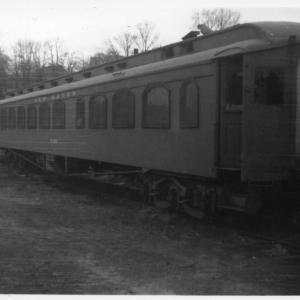 Work Service Dining Car W-130.  Boarded Up with Broken Windows.