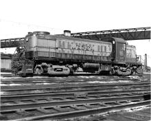 Fireman's side view of DERS-2c  (RS-3)  #560, delivery scheme, at Cedar Hill