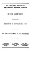 NYNH&H 1949-09-25 Engine Assignment