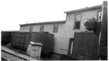 Frieght House with two boxcars for loading / unloading