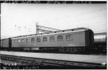 Work Dining Car W-129.  Formerly Dining Car #2313.  3/4 View.  In Tool Train Service.